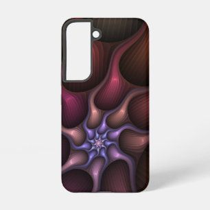 魔法のような光沢のある抽象芸術ストライプのフラカラフルルタル SAMSUNG GALAXY S22ケース