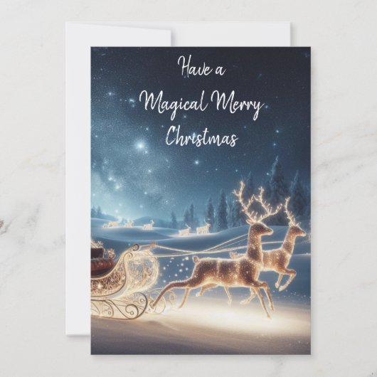 魔法のような冬の願い クリスマスカード (正面)