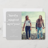 魔法のような新年の写真を撮る シーズンカード (正面)