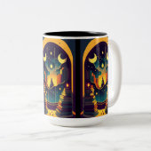 魔法のような本の領域 ツートーンマグカップ (正面右)