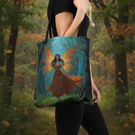 魔法のような秋の妖精、感謝祭のファンタジーアート トートバッグ