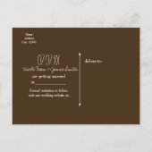 魔法のような素朴な空 星と葉のSave The Date 案内ポストカード (裏面)