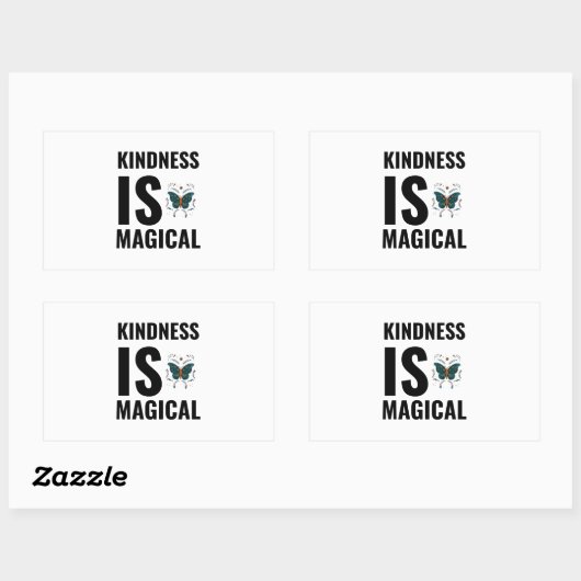 魔法のような親切な蝶の動機感動的化 長方形シール (シート)