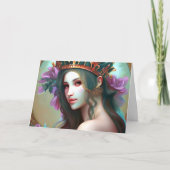 魔法のような誕生日を持つ | Ethereal かわいらしの女性 カード (正面)