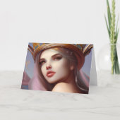 魔法のような誕生日を持つ | Ethereal かわいらしの女性 カード (正面)