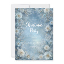 魔法のような霜の降りた青い白い花の冬のウェディング