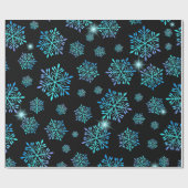 魔法のような青い審美的な雪 ラッピングペーパー (フラット)