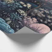 魔法のような魔法の冬の森のクリスマス ラッピングペーパー (角)