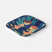 魔法のような魔法の森の妖精遊たち ペーパープレート (傾斜あり)