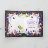 魔法のような 誕生日のお祝い、名付け子の娘へ カード (内部)