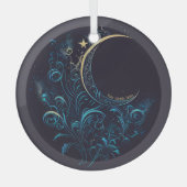 魔法のように咲く月を創る ガラスオーナメント (正面)