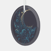 魔法のように咲く月を創る ガラスオーナメント (正面左)