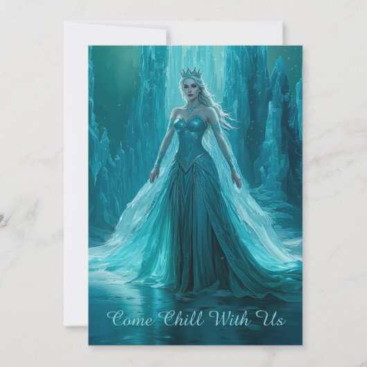 魔法のアイスクイーンウィンタークリスマスパーティー 招待状 (正面)