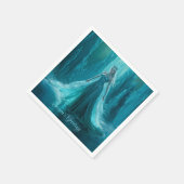 魔法のアイスクイーンウィンタークリスマス スタンダードカクテルナプキン (角)