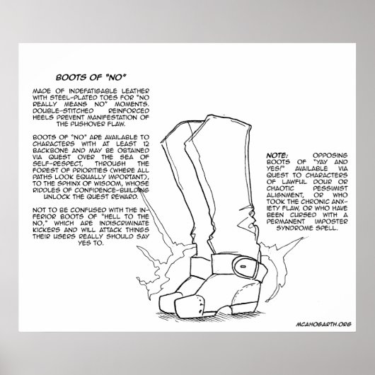 魔法のアイテム：「いいえ」のブーツ ポスター (正面)