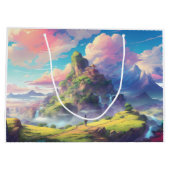 魔法のアニメの風景 ラージペーパーバッグ (裏面)