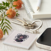 魔法のアフロの女性 キーホルダー (正面右)