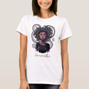 魔法のアフロの女性 Tシャツ