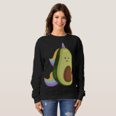 魔法のアボカドユニコーンおもしろいビーガン食品 スウェットシャツ (正面フル)