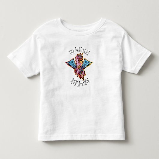 魔法のアルパカコーン トドラーTシャツ (正面)