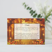 魔法のアンバー森林のおとぎ話のウェディング エンクロージャーカード (スタンド正面)