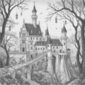 魔法のインクドリーム: 白黒のファンタジー  シール (正面)