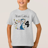 魔法のウィザードカスタマイズ可能な誕生日Tシャツ Tシャツ (正面)