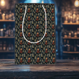 魔法のウィザードスクールクリスマスラッピング紙 ミディアムペーパーバッグ