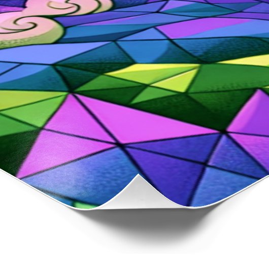 魔法のウィザードドラゴンファンタジーアート ポスター (コーナー)