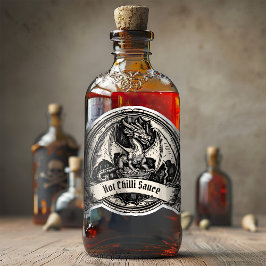 魔法のウィザードポーションボトルドラゴンラベル シール