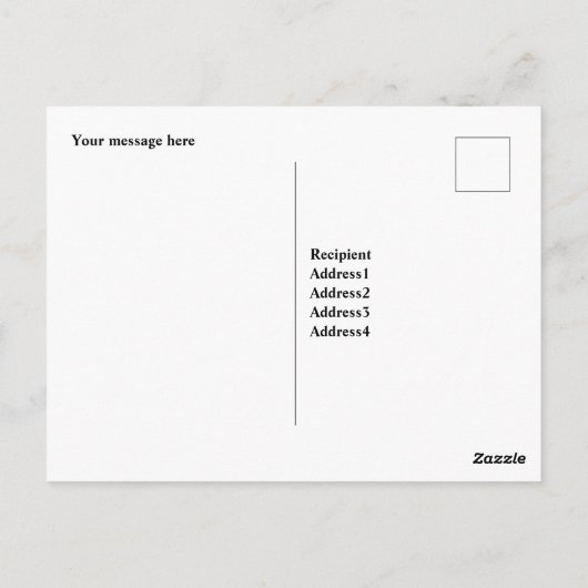 魔法のウサギ誕生日はがき(編集可能) ポストカード (裏面)