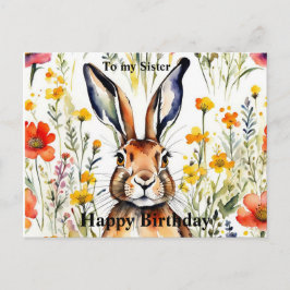 魔法のウサギ誕生日はがき(編集可能) ポストカード