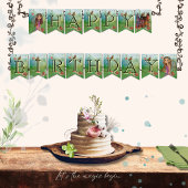 魔法のウッドランドフェアリー最初の誕生日バンティング国旗 バンティングフラッグ