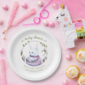 魔法のウッドランドブックバニーガールベビーシャワー ペーパープレート (パーティー)
