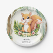 魔法のウッドランドリス誕生日 ペーパープレート (正面)