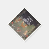 魔法のウッドランド赤ちゃんシャワーデコーナプキン スタンダードカクテルナプキン (角)