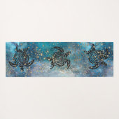 魔法のウミガメきらびやかな青 ヨガマット (裏面(横))