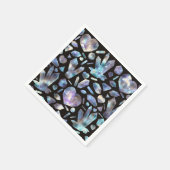 魔法のエネルギー結晶レインボークリスタルロック スタンダードカクテルナプキン (角)
