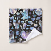 魔法のエネルギー結晶レインボークリスタルロック バスタオルセット (ウォッシュタオル)