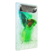 魔法のエメラルドグリーンウォーター色バタフライスクリプト ミニクリップボード (アングル)