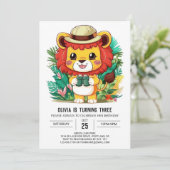 魔法のエレガントライオン デジタル誕生日 招待状 (スタンド正面)