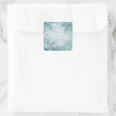 魔法のエレガント冬の雪の結晶ステッカーラベル スクエアシール (バッグ)