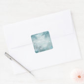 魔法のエレガント冬の雪の結晶ステッカーラベル スクエアシール (封筒)