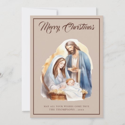 魔法のエレガント出生スタークリスマス シーズンカード (正面)