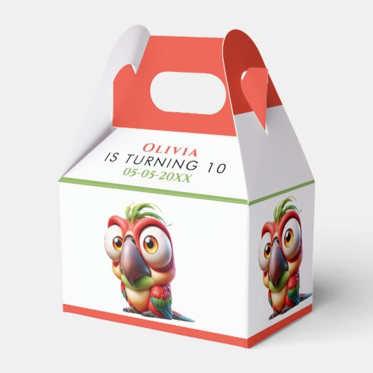 魔法のオウムのニンジンの1st誕生日 フェイバーボックス (正面サイド)