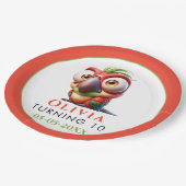 魔法のオウムのニンジンの1st誕生日 ペーパープレート (アングル)