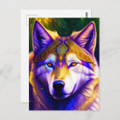 魔法のオオカミ、ポストクロッシング ポストカード (正面/裏面)