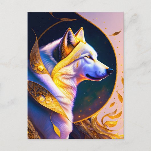 魔法のオオカミ、ポストクロッシング ポストカード (正面)