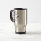 魔法のオナラをする虹色のユニコーン トラベルマグ (正面左)