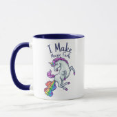 魔法のオナラをする虹色のユニコーン マグカップ (左)